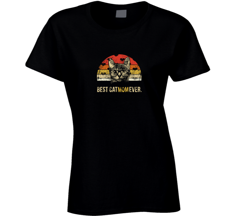 T-shirt femme « Best Cat Mom Ever »