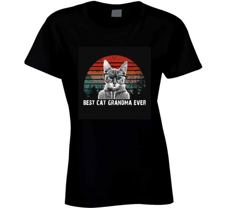 T-shirt femme « Best Cat Grandma Ever »