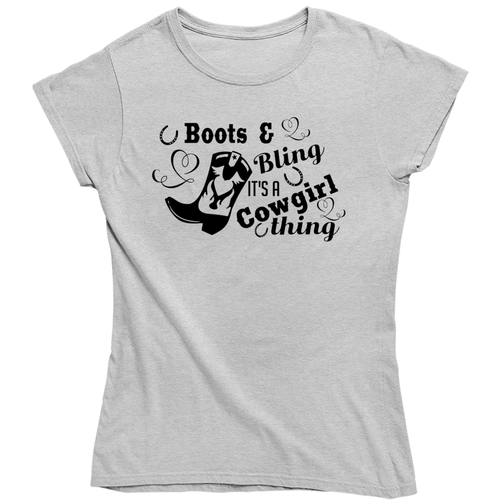 T-shirt femme « Boots And Bling »