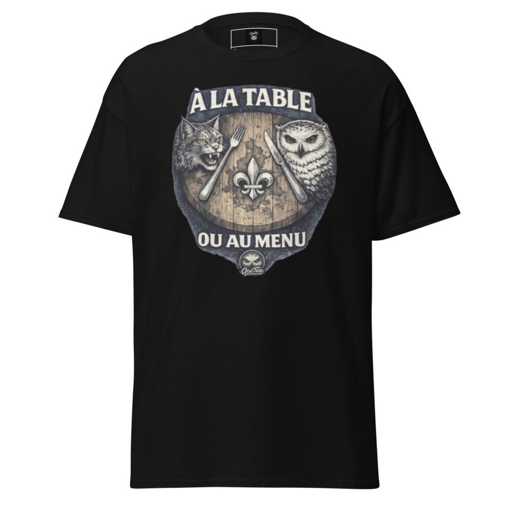 T-shirt « À la table ou au menu »